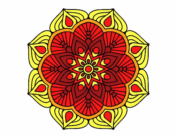 Uma mandala de flor oriental