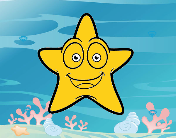 Estrela do mar sorridente
