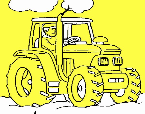 Desenho de Tractor em funcionamento pintado e colorido por Usuário não  registrado o dia 21 de Outobro do 2009