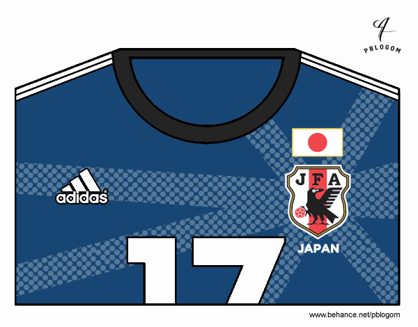 Camisa da copa do mundo de futebol 2014 do Japão