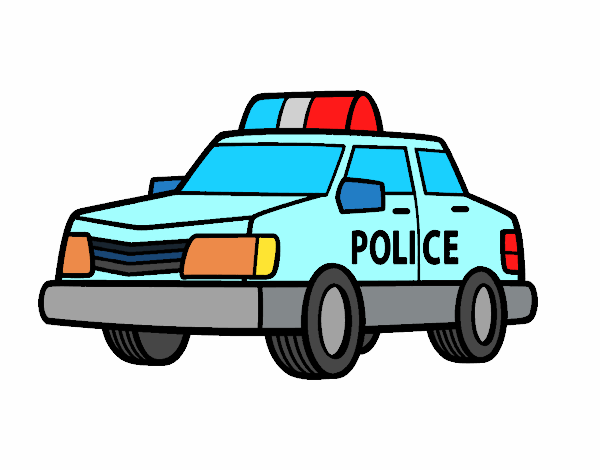 Desenho de Um carro de polícia pintado e colorido por Usuário não  registrado o dia 30 de Março do 2021