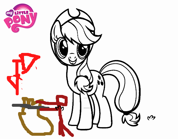 Desenho de Applejack My Little Pony pintado e colorido por Usuário não  registrado o dia 28 de Junho do 2021