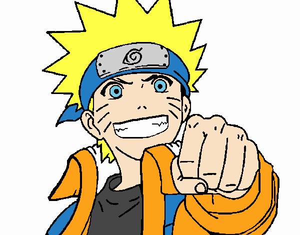 Desenho de Naruto alegre pintado e colorido por Usuário não registrado o  dia 27 de Março do 2017