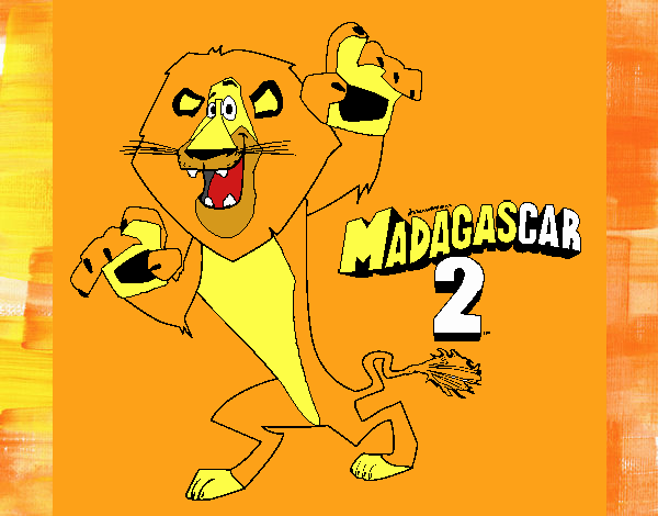 Desenho de Madagascar 2 Manson & Phil 2 pintado e colorido por