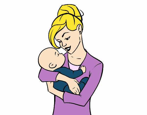 Mãe balançando seu bebê