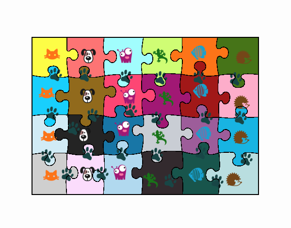 Desenho de Um quebra-cabeça pintado e colorido por Usuário não registrado o  dia 27 de Novembro do 2019