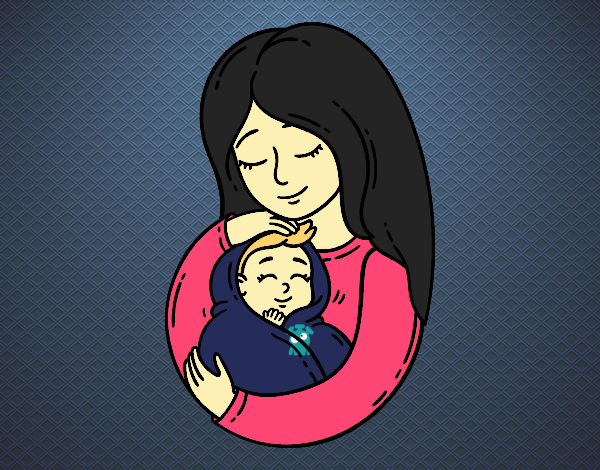 Uma mãe e seu bebê