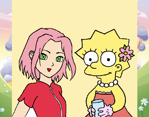 Sakura e Lisa feito por Milena