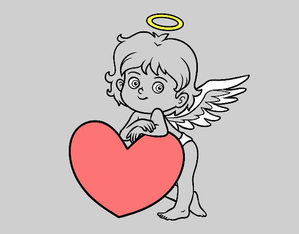 desenho de São Valentim com corações vermelhos e fundo 1977013