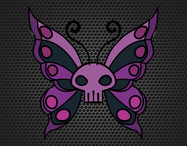 butterfly emo dark purple pink black