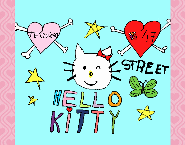 Desenho de Hello Kitty pintado e colorido por Usuário não registrado o dia  12 de Maio do 2011