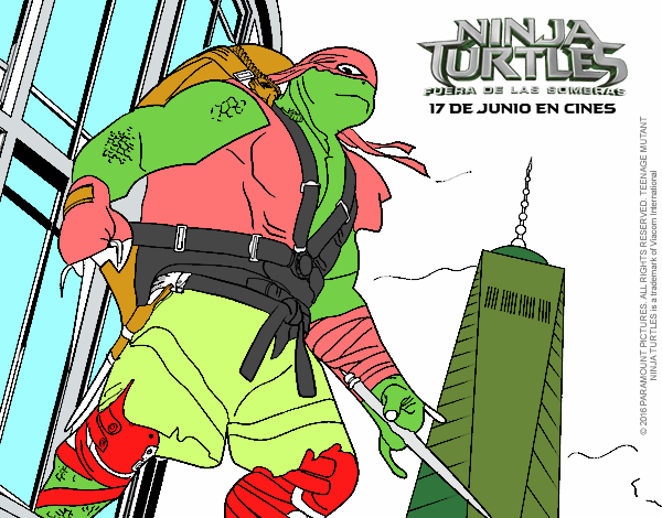 Desenho de Raphael Ninja Turtles para Colorir - Colorir.com