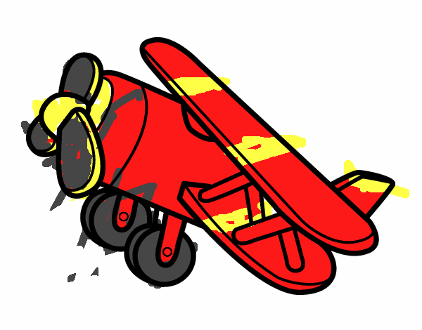 Desenho de Avião do Tails pintado e colorido por Usuário não