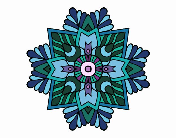 Uma mandala em mosaico