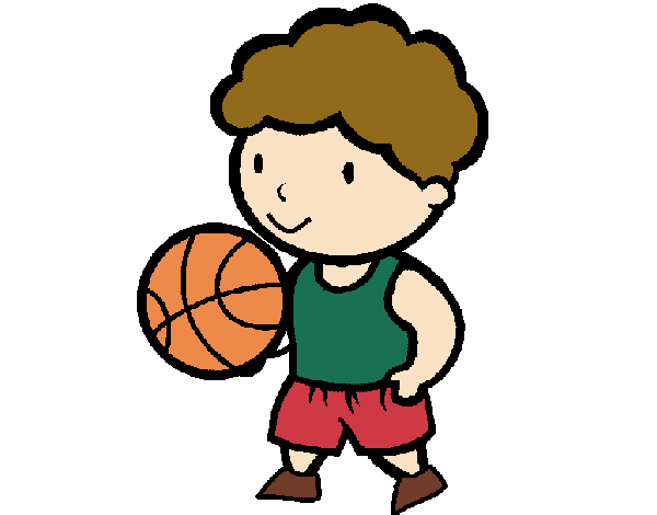 garoto jogando basquete