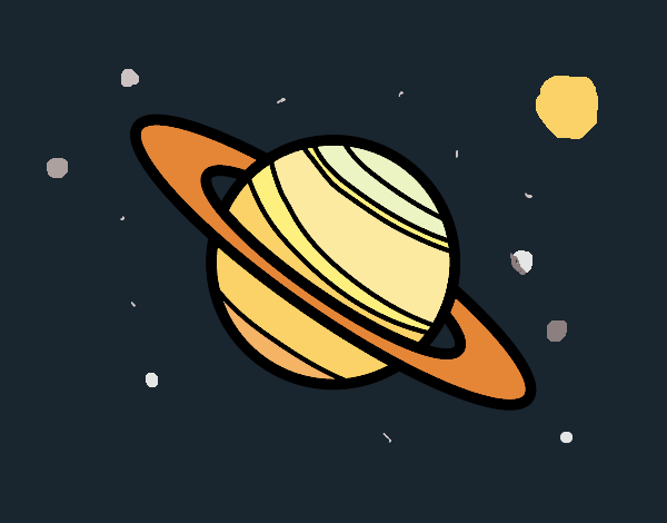 Saturno e seus satelites naturais