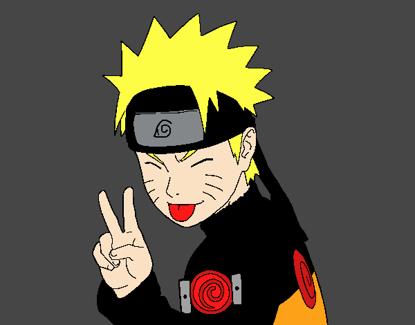 Naruto fazendo careta