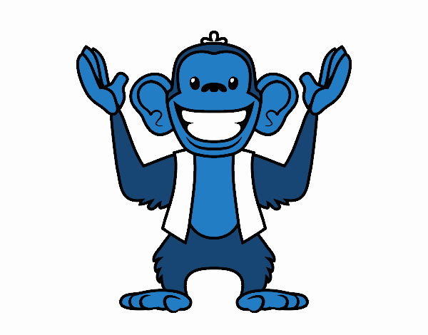 Desenho de Macaco Abu pintado e colorido por Usuário não