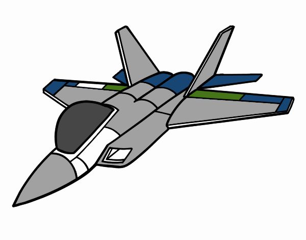 Desenho de Avião caça pintado e colorido por Usuário não registrado o dia  25 de Abril do 2022