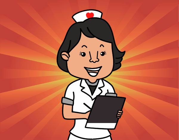 Desenho de Enfermeira a sorrir para Colorir - Colorir.com