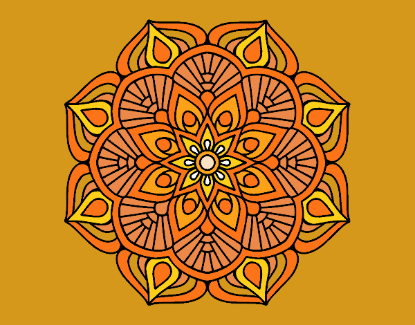 Uma mandala de flor oriental