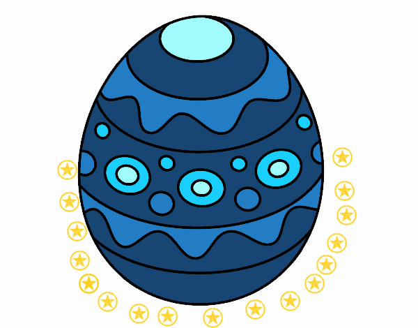 Um ovo de páscoa estampado