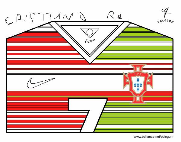Desenho de Seleção portuguesa de futebol em 2014 pintado e colorido por  Usuário não registrado o dia 07 de Março do 2017