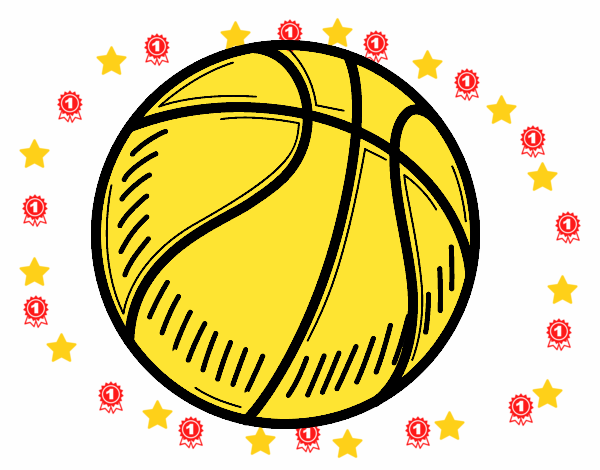 bola de basquete dourada
