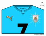 Camisa da copa do mundo de futebol 2014 do Uruguai