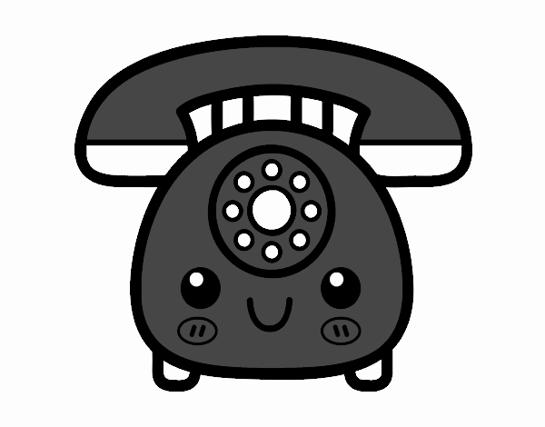 Desenho de Telefone retro para Colorir - Colorir.com