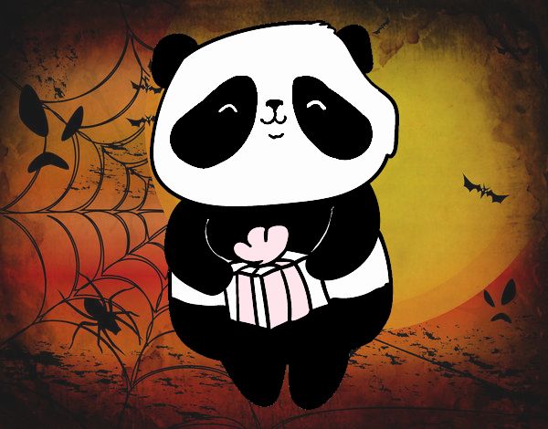 Desenho de Amor Panda para Colorir - Colorir.com