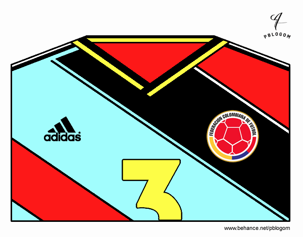 Camisa da copa do mundo de futebol 2014 da Colômbia