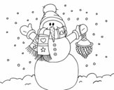 A neve do Natal do boneco de neve