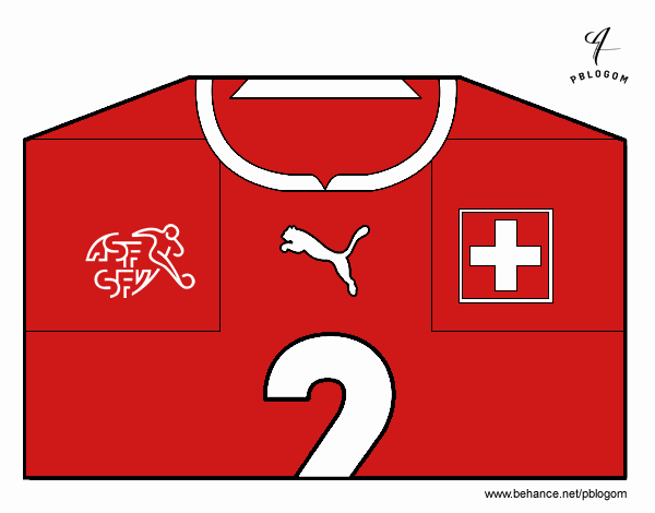Camisa da copa do mundo de futebol 2014 da Suíça