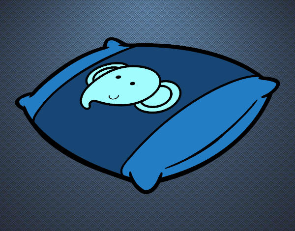 almofada azul.