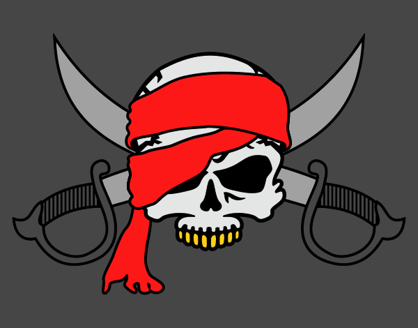 pirata em alto mar