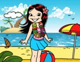 Garota na praia