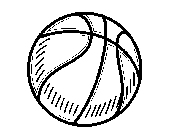 Desenho de A bola de basquete para Colorir