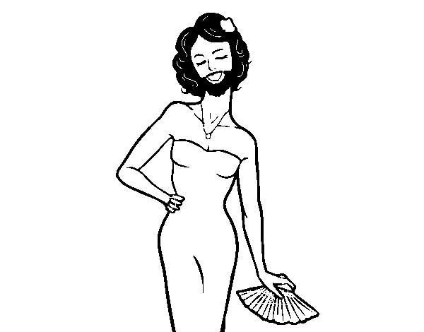 Desenho de A mulher barbada para Colorir