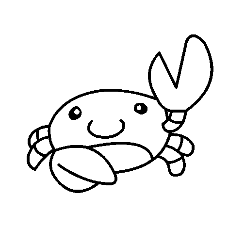 Desenho de Acuarel o carangueijo para Colorir