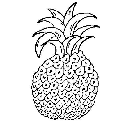 Desenho de Ananás para Colorir