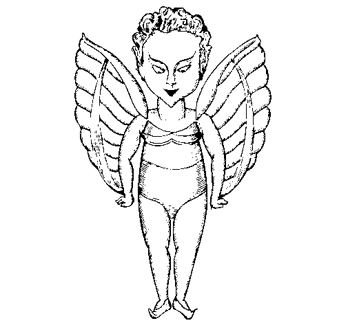 Desenho de Anjo malvado para Colorir