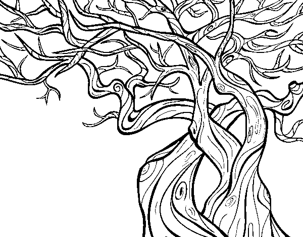 Desenho de Árvore fantasmal para Colorir