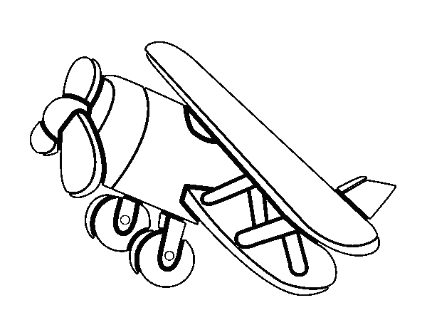 Desenho de Avião acrobático para Colorir