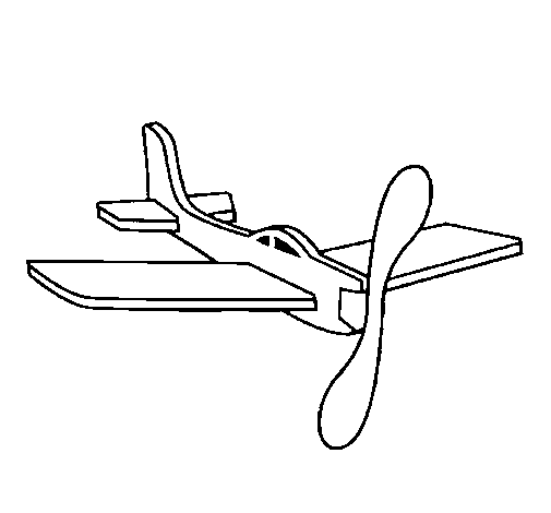 Desenho de Avião de cartão  para Colorir
