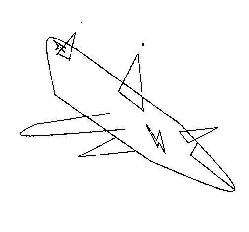 Desenho de Avião decolando para Colorir