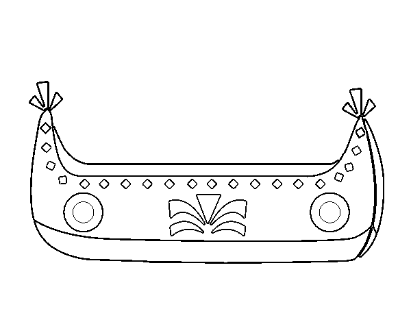 Desenho de Barco indiano para Colorir