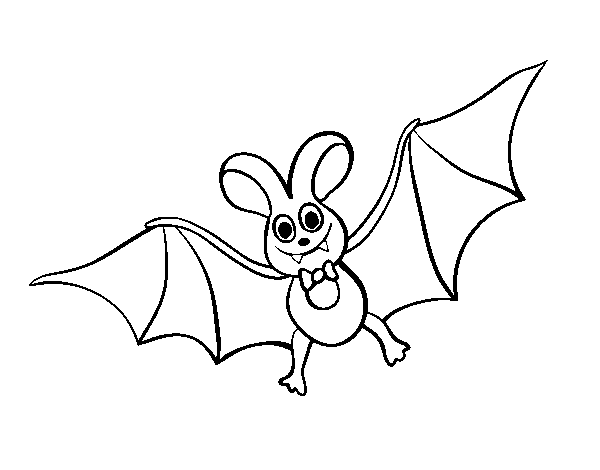 Desenho de Bat para crianças para Colorir