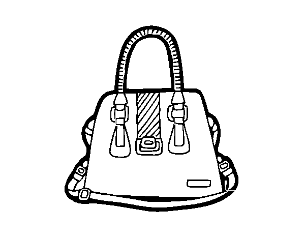 Desenho de Bolsa com alças para Colorir
