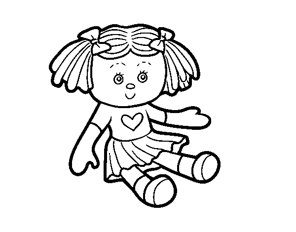 Desenho de Boneca de brinquedo para Colorir